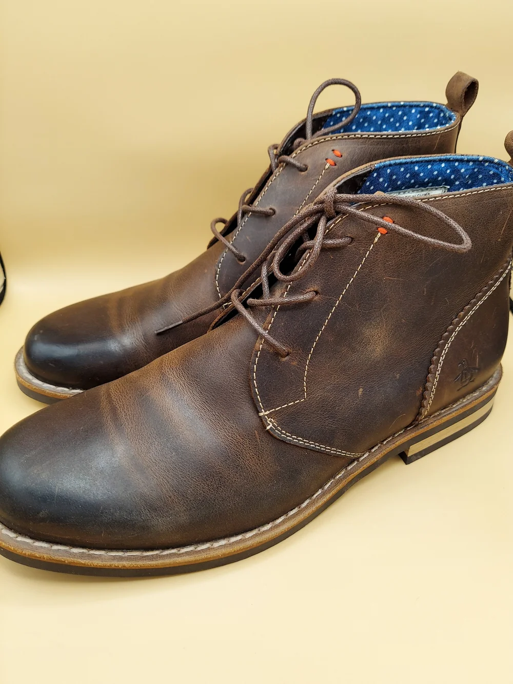 Penguin Men's Brown Leather Chukka Boots